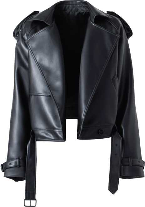 Women's Trench Short Pu Jacket