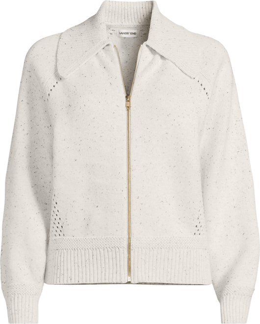 Women's Drifter Large Collar Zip Front Cardigan Sweater