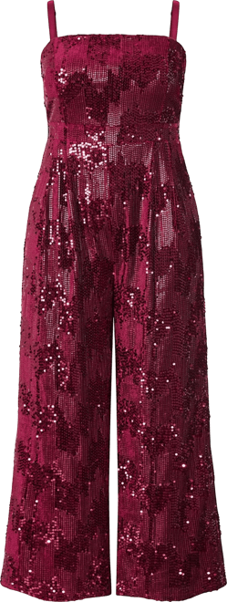 Plus Size Glimmer Sequin Strapless Jumpsuit