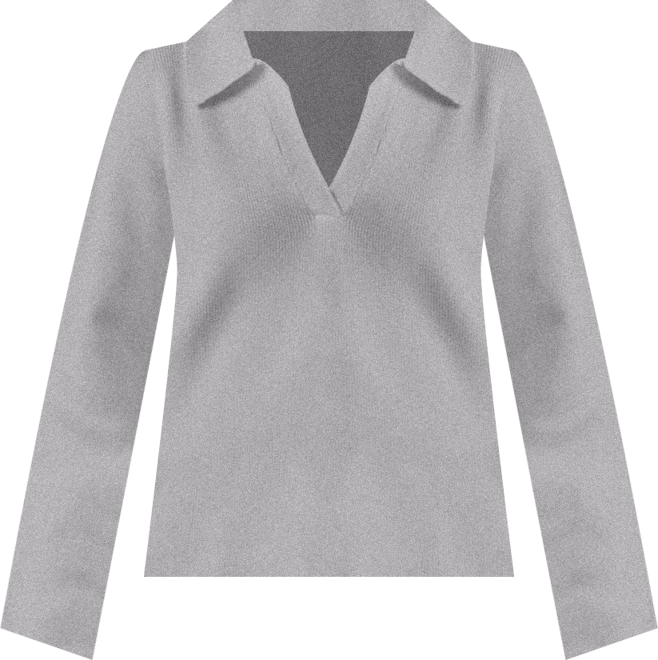 Women's Oversized Collar Knit Top