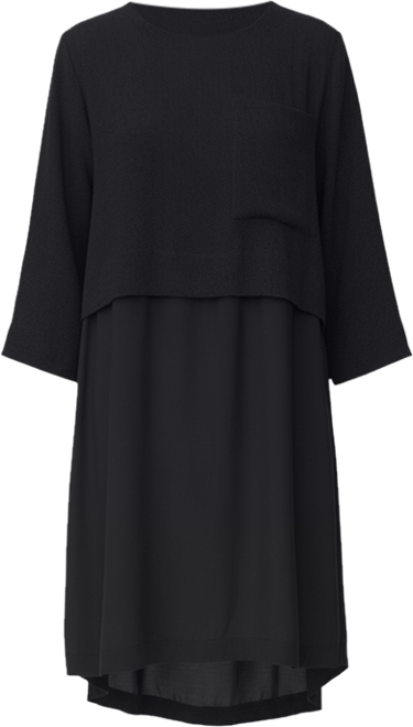 Women's MaNonah 3/4 Sleeve Layered Midi Dress