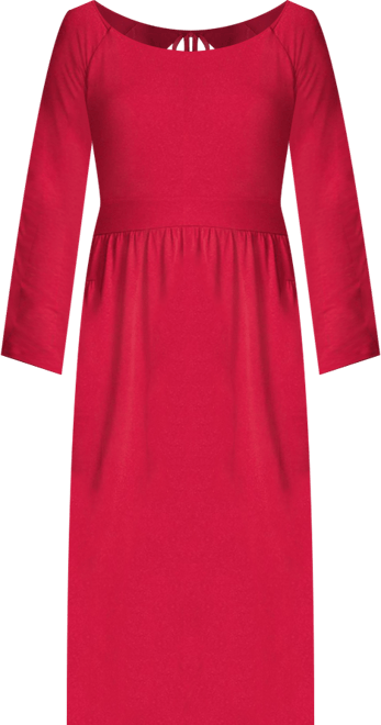 Women's Cotton Modal Off Shoulder Midi Dress