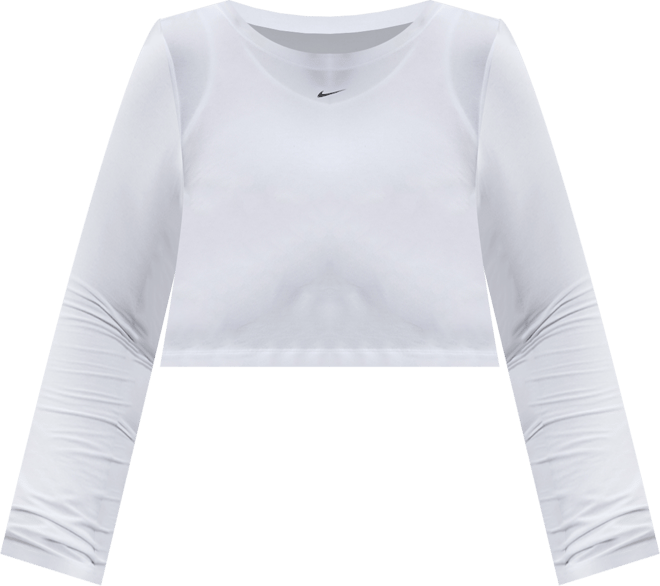 Nike Sportswear Chill Knit Γυναικεία μακρυμάνικη crop μπλούζα σε στενή γραμμή (μεγάλα μεγέθη)