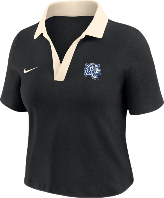 Nike College (Tennesse State University) Women's Short-Sleeve Polo Crop Top