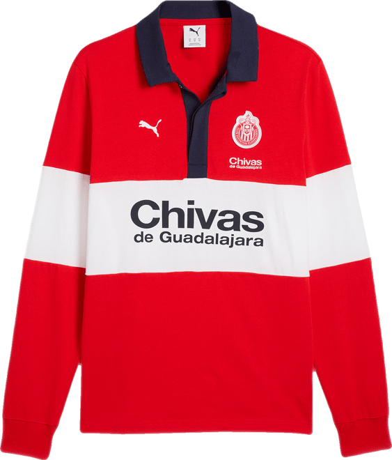 PUMA Chivas Men's Long Sleeve Rugby Polo Shirt