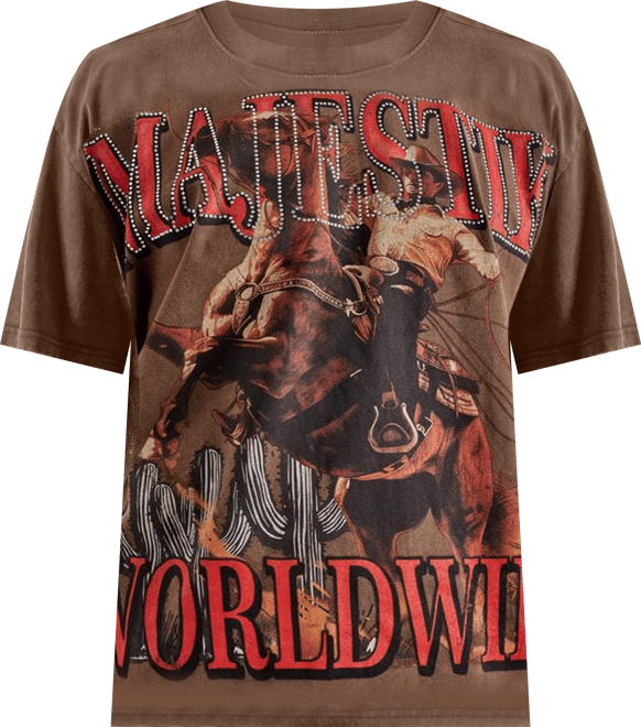 Majestik Worldwide Stallion Long-Sleeve Tee