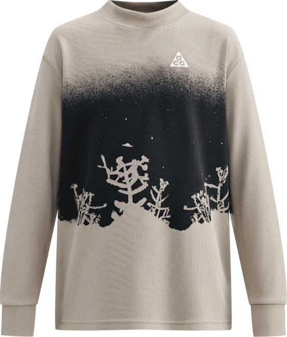 Nike ACG Playera de manga larga con diseño tipo waffle para niños talla grande