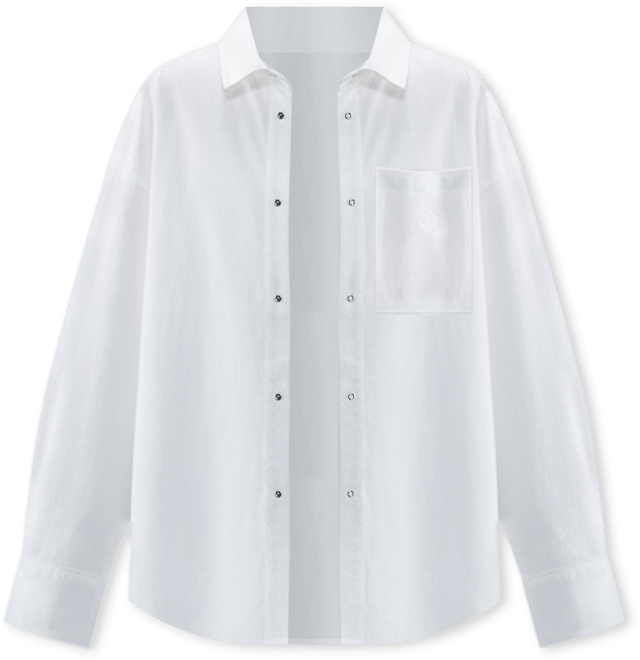 Nike Sportswear Chill Poplin Woven Loose Long-Sleeve Button-Down Top