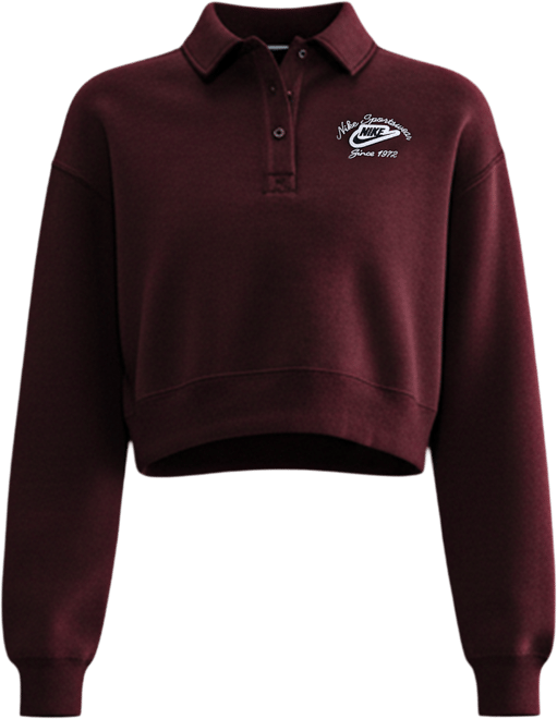 Nike Sportswear Phoenix Fleece Playera holgada con cuello para mujer