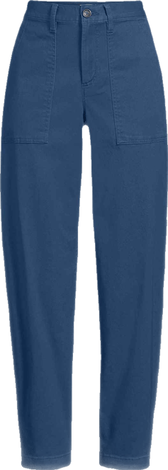 Women's Chino High Rise Barrel Leg Utility Ankle Pants