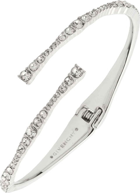 Silk Crystal Stone Gold-Tone Cuff Bracelet