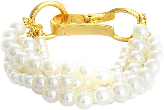 Women's White Pearl Strand Bracelet
