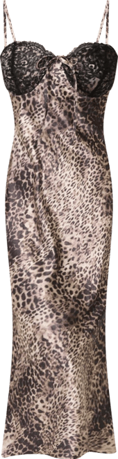 Women's Satin Maxi with Lace Cups