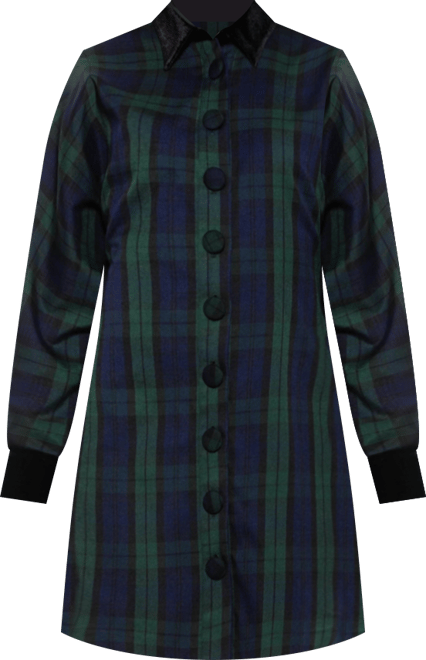 Women's Velvette Plaid Dress