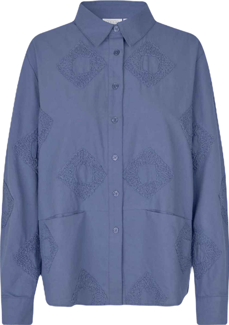 Women's 100% Cotton Long Sleeve Collared Shirt