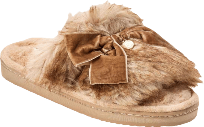 Women's Bianca Pile Slide Slipper with Bow