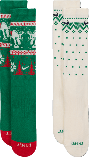 Nike Everyday Plus Cushioned Winter Wonderland Crew Socks (2 Pairs)