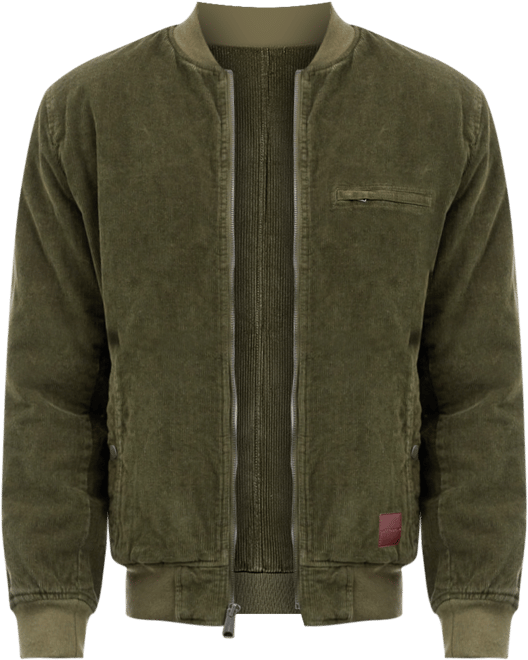 Men's Zippered Bomber Jacket