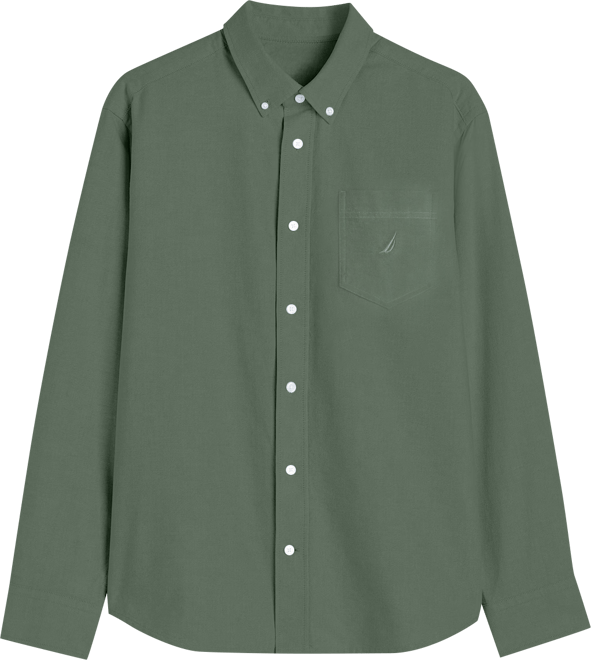 Men's Solid Long Sleeve Oxford Shirt