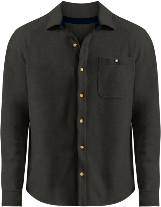 Men's Pique Double Knit Long Sleeves Shirt