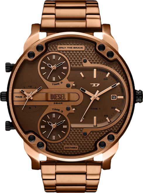 Men's Mr. Daddy Slim Quartz Three-Hand Date Brown Stainless Steel Watch, 54mm