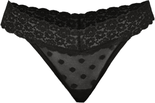 Women's Dare Dot Mesh Lace Thong