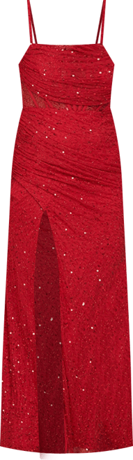 Women's Elegant Corset Gown with Slit