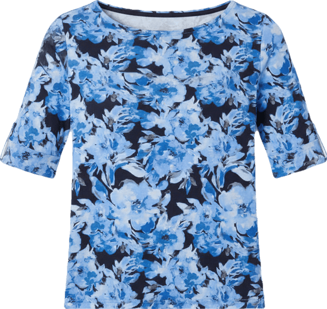 Women's Alanis Printed Cuffed-Sleeve T-Shirt