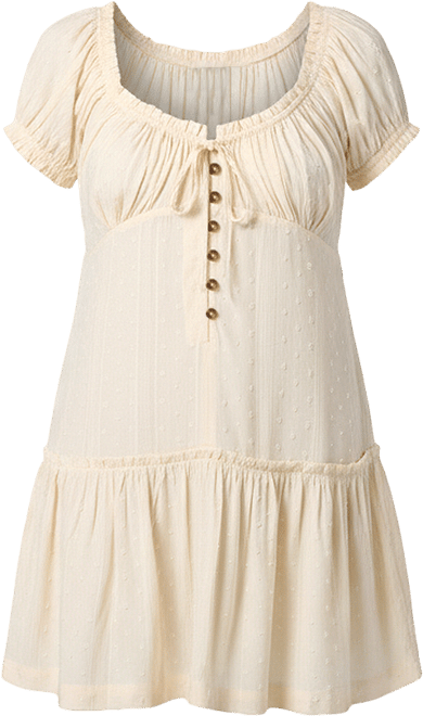 Juniors' Maggie Tie-Neck Short-Sleeves Mini Dress