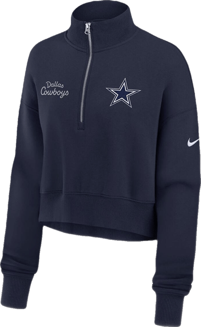 Women's Navy Dallas Cowboys Primetime Phoenix Half-Zip Sweatshirt