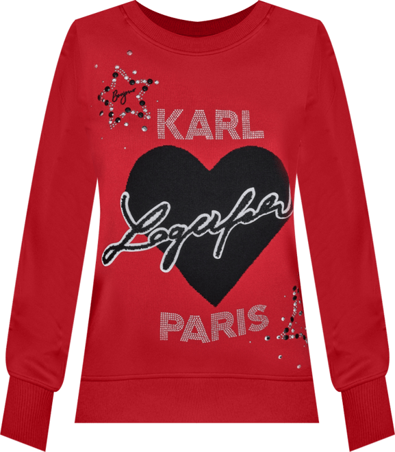 Women's Long Sleeve Heart Detail Sweater