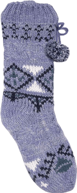 Women's Chunky Fairisle/Cable Mix Cabin Socks