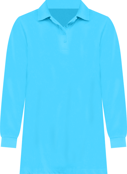 Plus Size Long-Sleeve Polo Shirt