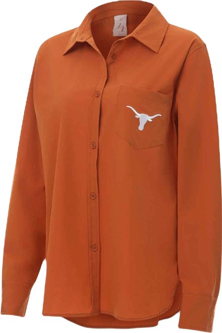 Women's Burnt Orange Texas Longhorns Stretch Woven Button-Up Shirt
