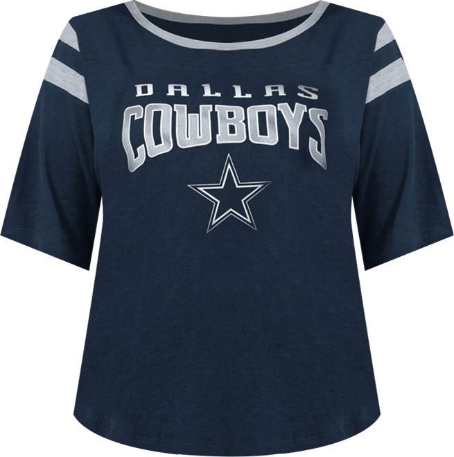 Women's Navy Dallas Cowboys Plus Size Linebacker T-Shirt