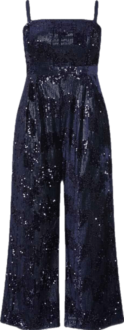 Plus Size Glimmer Sequin Strapless Jumpsuit