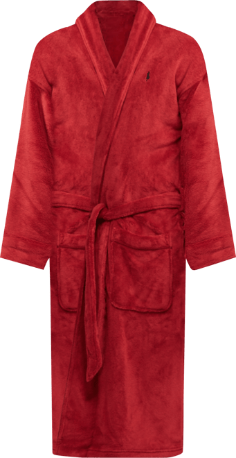 Men's Microfiber Plush Shawl Collar Robe