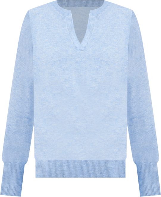 Women's Cozy V-Neck Dropped-Shoulder Sweater