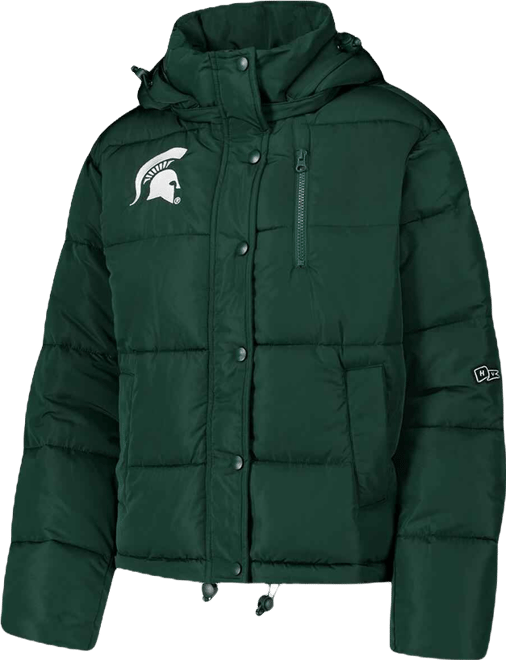 Women's Green Michigan State Spartans Puffer Jacket