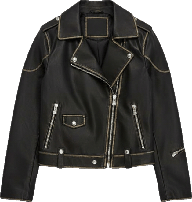Karl Lagerfeld Petite Asymmetric Moto Coat