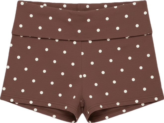 Womens Chelsie Polka Dot Foldover Shorts