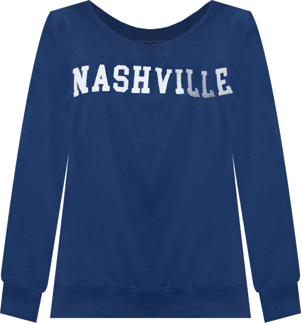 Women's Nashville Oversized Wide Neck Sweatshirt