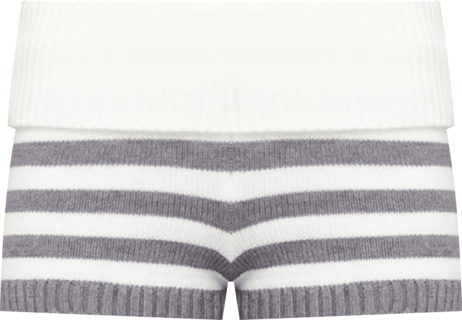 Women's Saphi Striped Foldover Knit Shorts