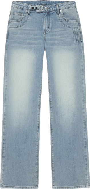 Women's Celia Grommet Washed Low Rise Jeans