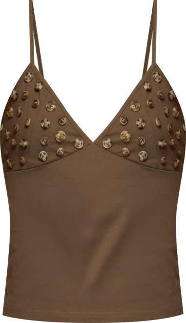 Women's Nora Buttons V Neck Tank Top