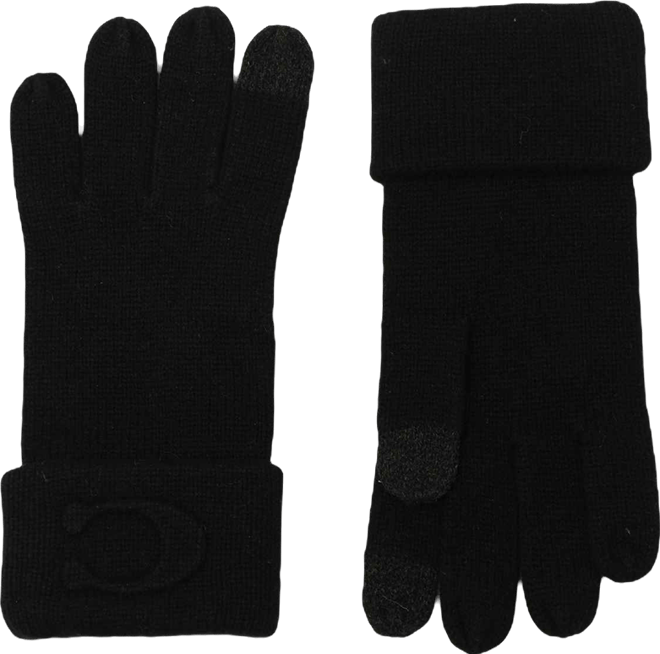 Women's Embossed C Knit Gloves