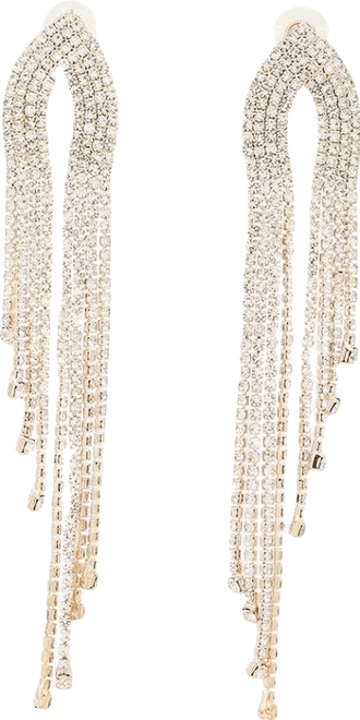 Women's Silver Bling Cluster Drop Earrings