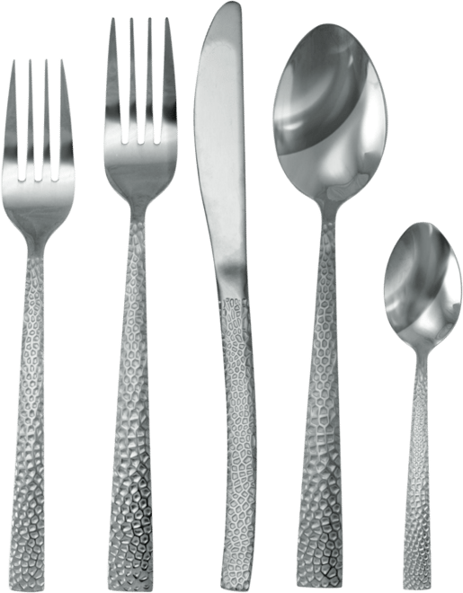 Baily 20 Piece Flatware Utensil Set, Stainless Steel Silverware Metal Service for 4