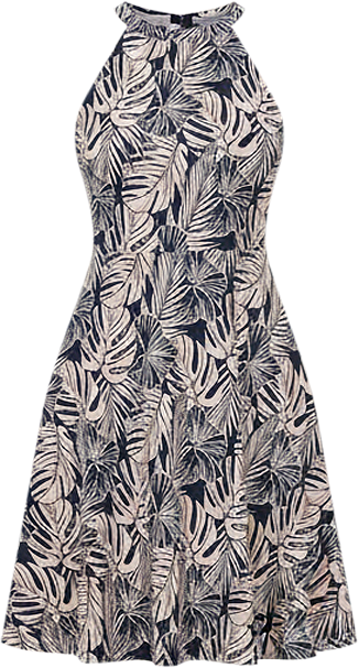 Women's Organic Cotton Fit & Flare Twist Back Dress