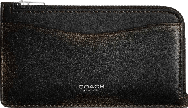 Leather New York Zip Card Case